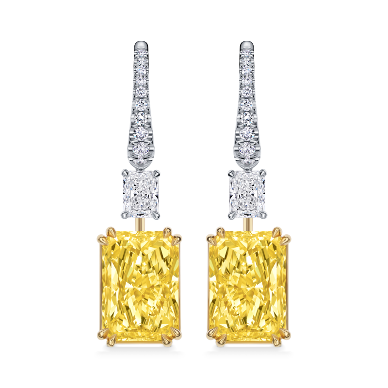 Yellow Diamond Earrings