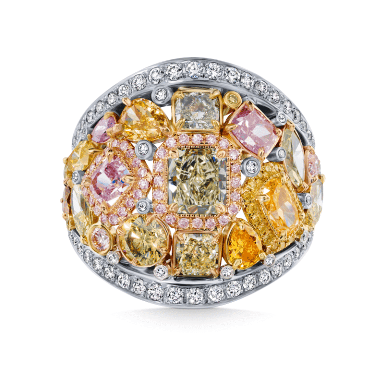 10 Carat Multi Color Diamond Ring