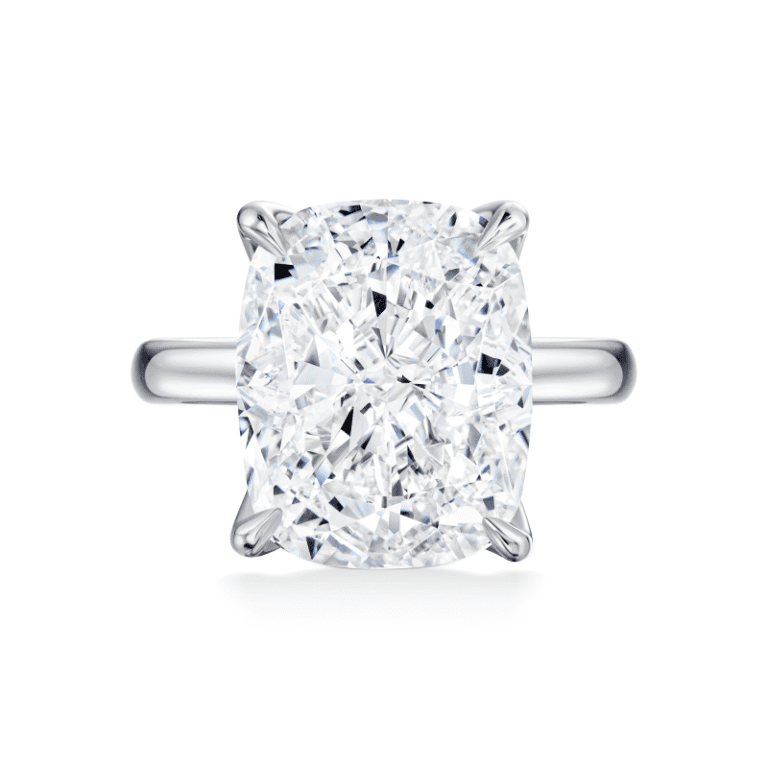 10 Carat G VS2 Cushion Cut Diamond Ring