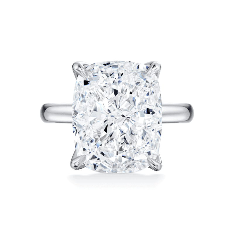 10 Carat G VS2 Cushion Cut Diamond Ring