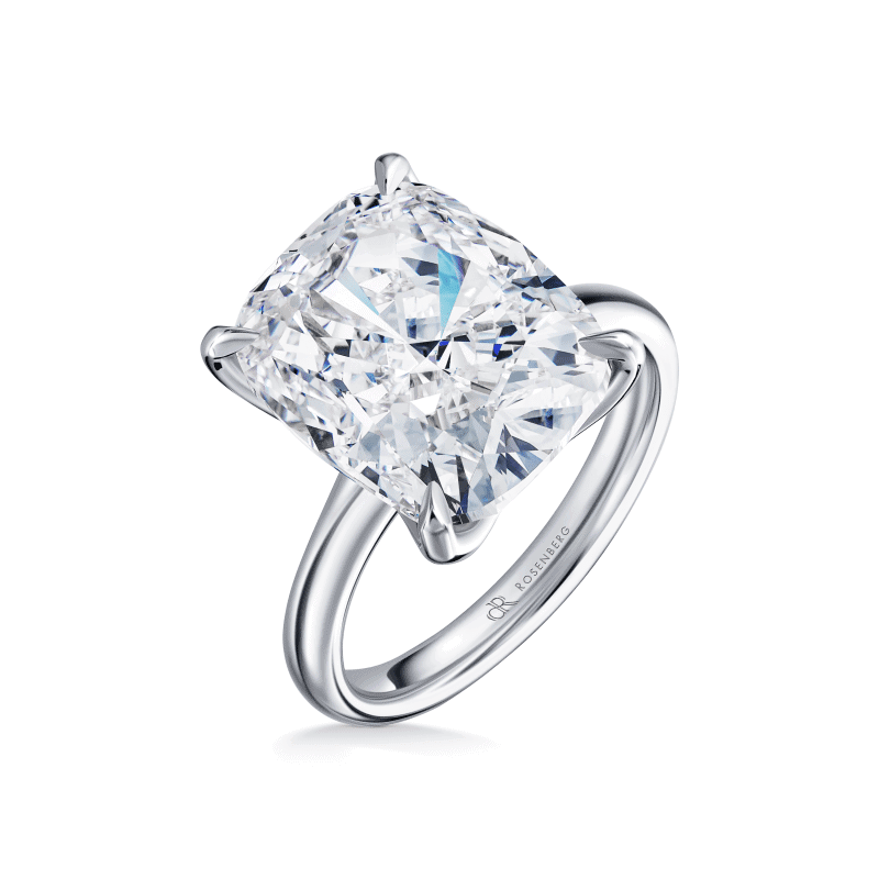 10 Carat G VS2 Cushion Cut Diamond Ring
