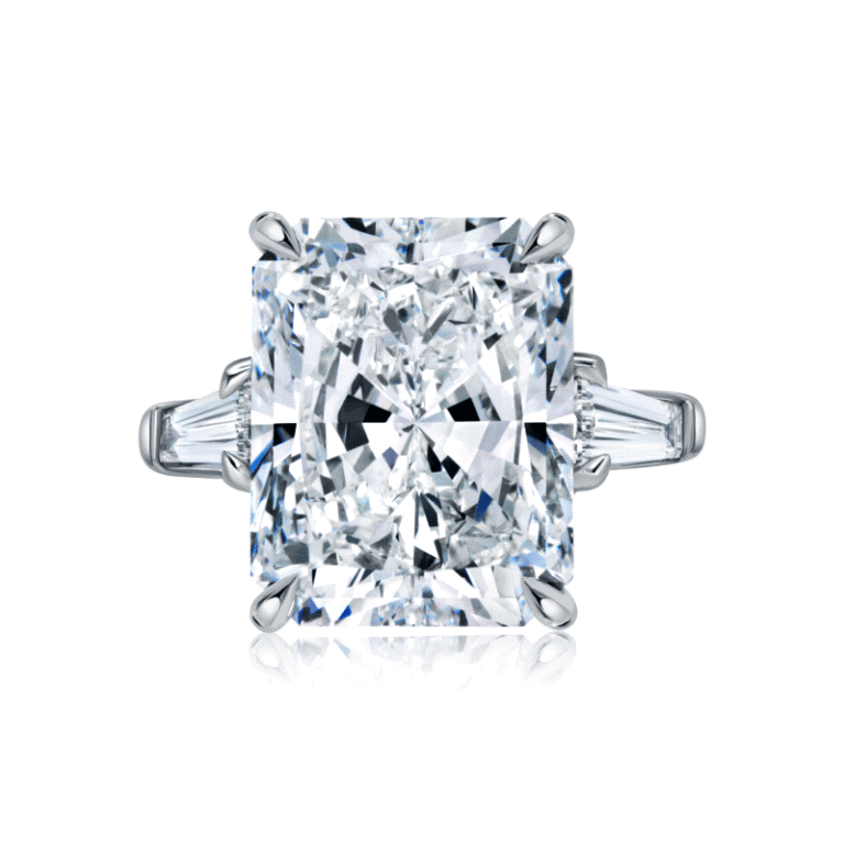 10 Carat D Flawless Radiant Cut Diamond Ring