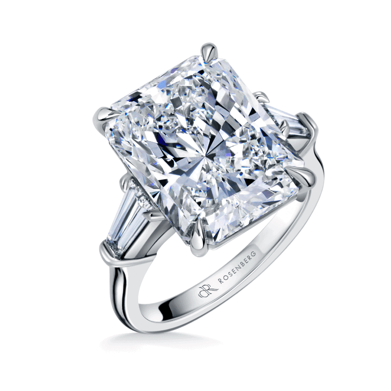 10 Carat D Flawless Radiant Cut Diamond Ring