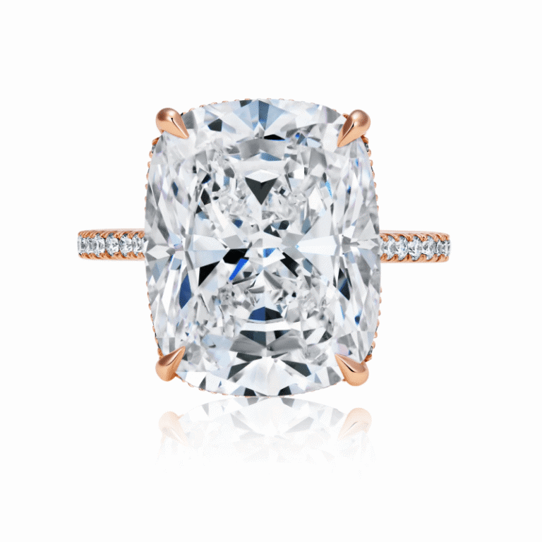 10 Carat D VVS1 Cushion Cut Diamond Ring