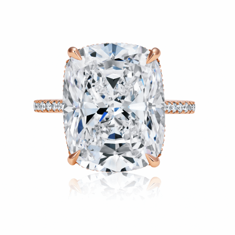 10 Carat D VVS1 Cushion Cut Diamond Ring