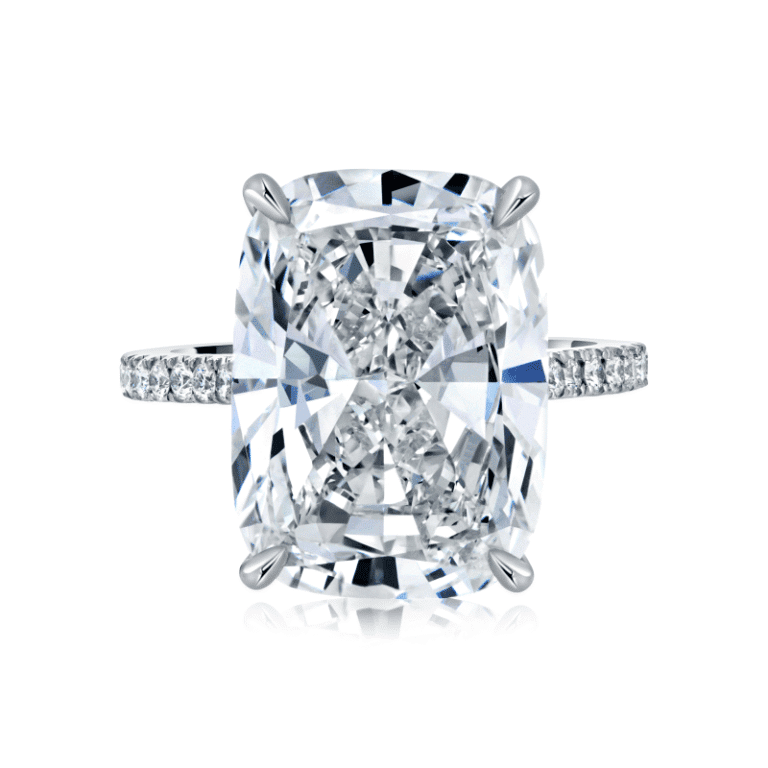10 Carat I VS2 Cushion Cut Diamond Ring