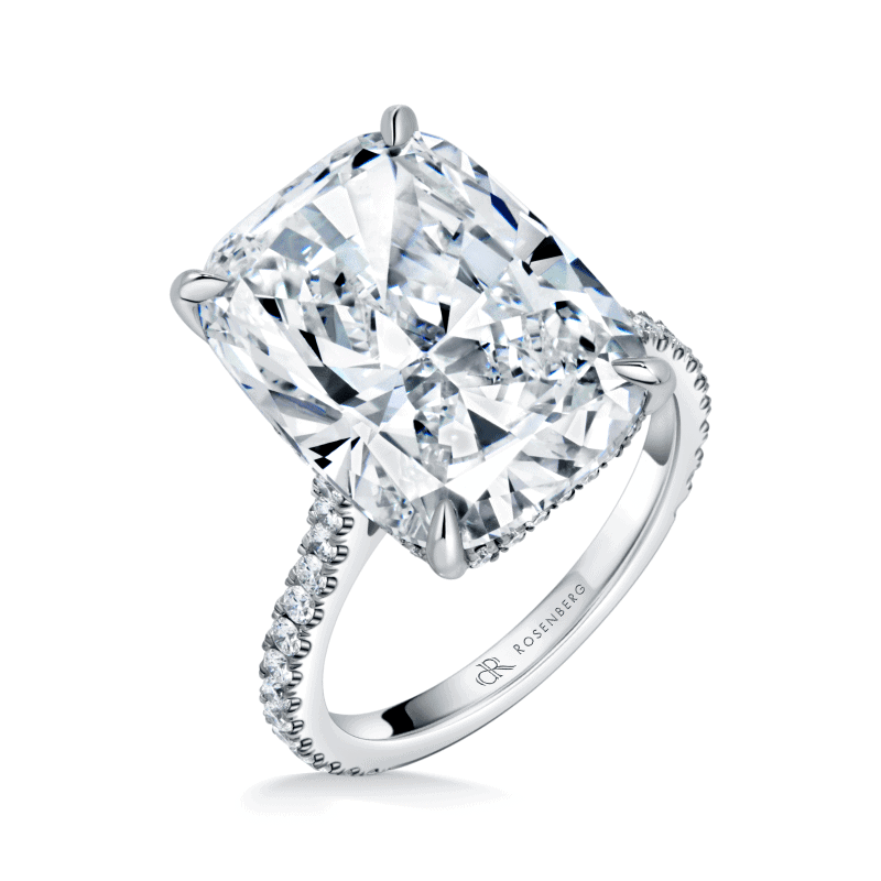 10 Carat I VS2 Cushion Cut Diamond Ring