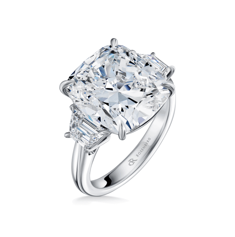 10 Carat H VS2 Cushion Cut Diamond Ring