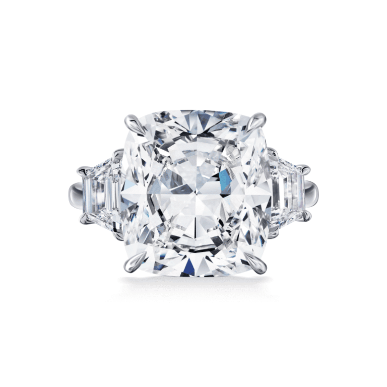 10 Carat H VS2 Cushion Cut Diamond Ring