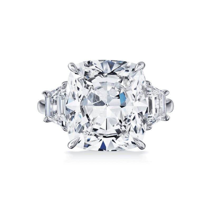 10 Carat H VS2 Cushion Cut Diamond Ring