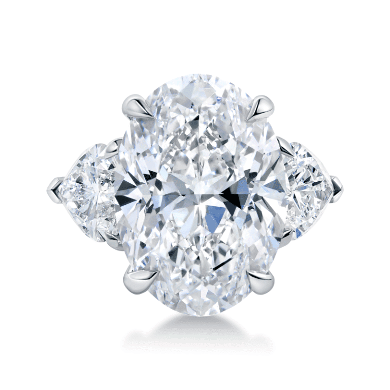 11 Carat D VS1 Oval Cut Diamond Ring