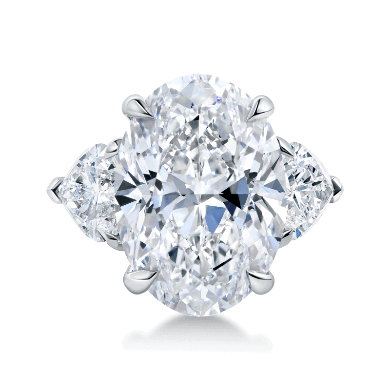 11 Carat D VS1 Oval Cut Diamond Ring