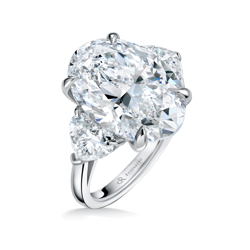 11 Carat D VS1 Oval Cut Diamond Ring