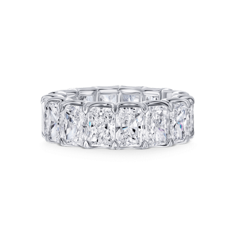 11 Carat E – G Si – Vs Eternity Band Radiant Cut Diamond Ring
