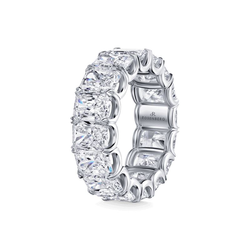 11 Carat E – G Si – Vs Eternity Band Radiant Cut Diamond Ring