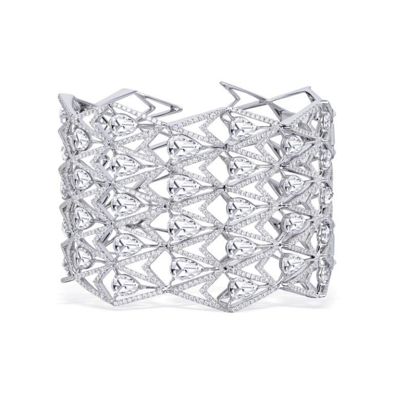 12 Carat D-F Flawless-VS2 Pear Shape Diamond Bangle