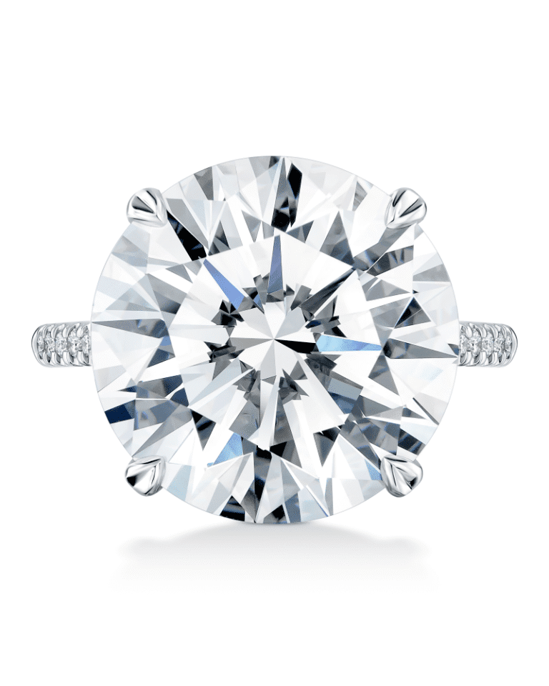 13 Carat I VS2 Round Cut Diamond Ring