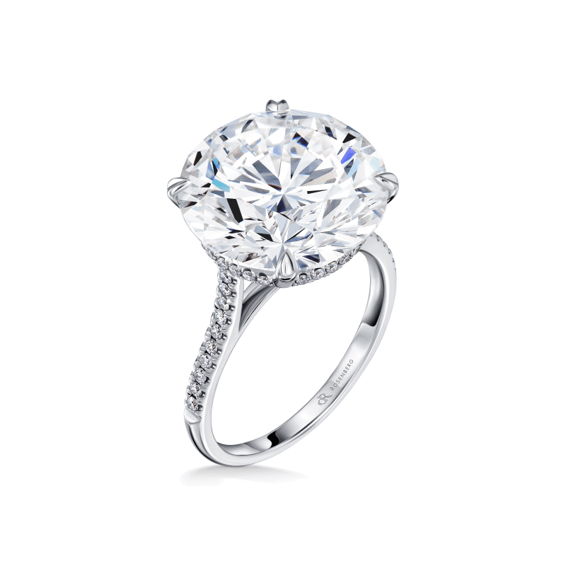 13 Carat I VS2 Round Cut Diamond Ring