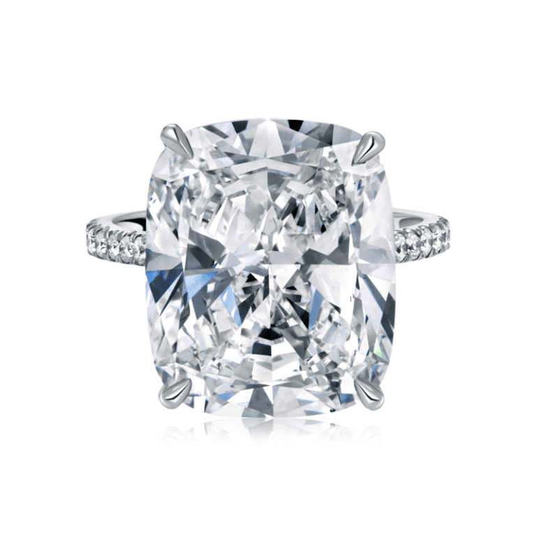 13 Carat J SI2 Cushion Cut Diamond Ring