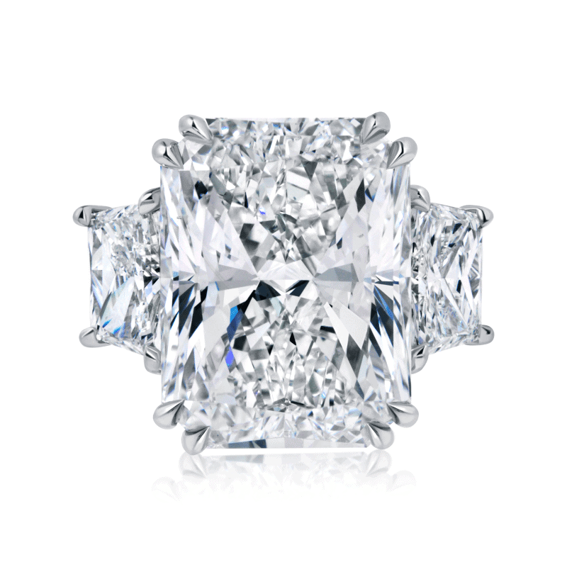 15 Carat G SI1 Radiant Cut Diamond Ring