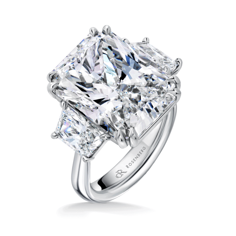 15 Carat G SI1 Radiant Cut Diamond Ring
