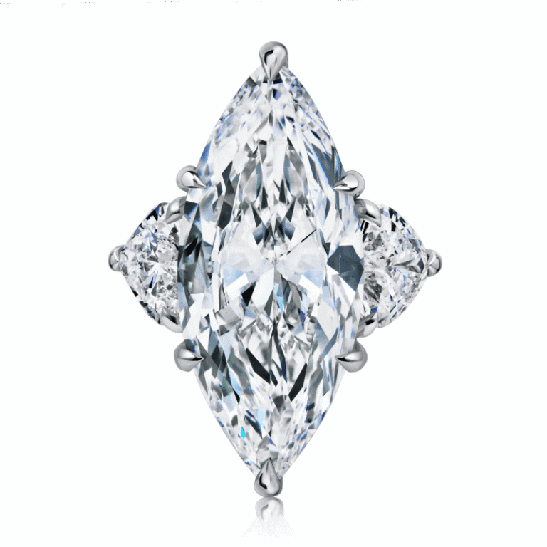 15 Carat D VVS1 Marquise Shape Diamond Ring