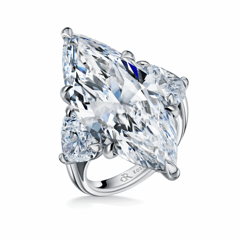 15 Carat D VVS1 Marquise Shape Diamond Ring