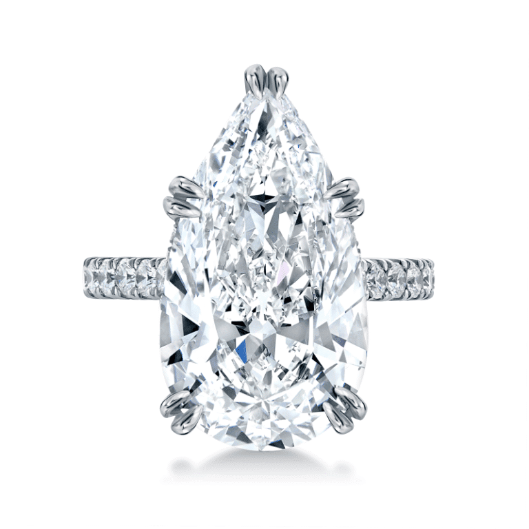 15 Carat D Flawless Pear Shape Diamond Ring