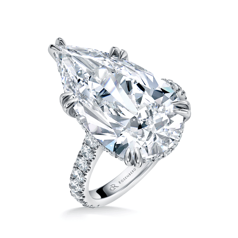 15 Carat D Flawless Pear Shape Diamond Ring