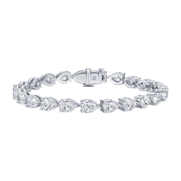 16 Carat D-F Flawless-VS2 Pear Shape Diamond Bracelet