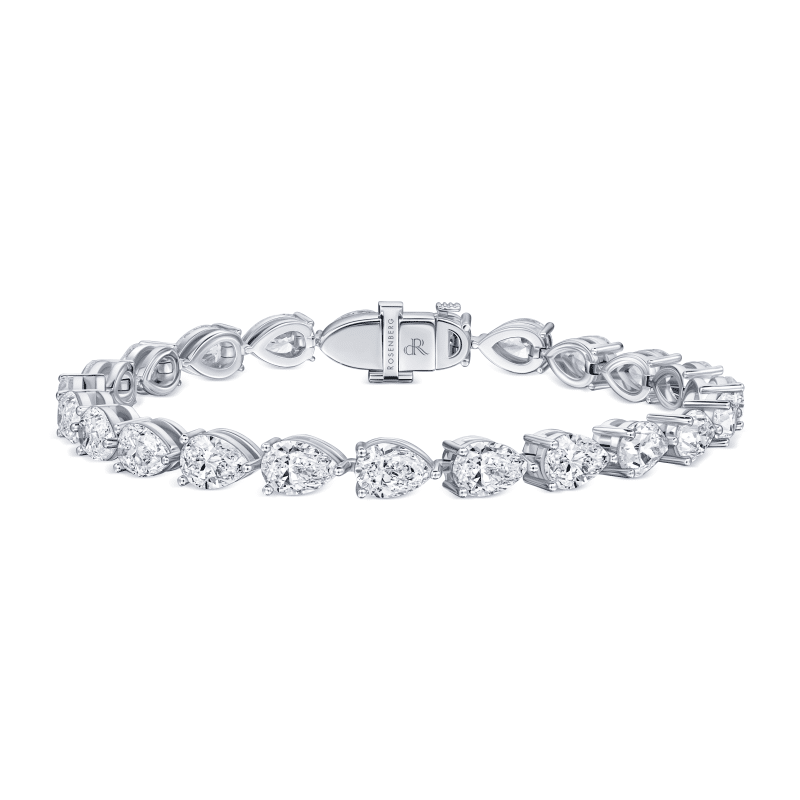 16 Carat D-F Flawless-VS2 Pear Shape Diamond Bracelet