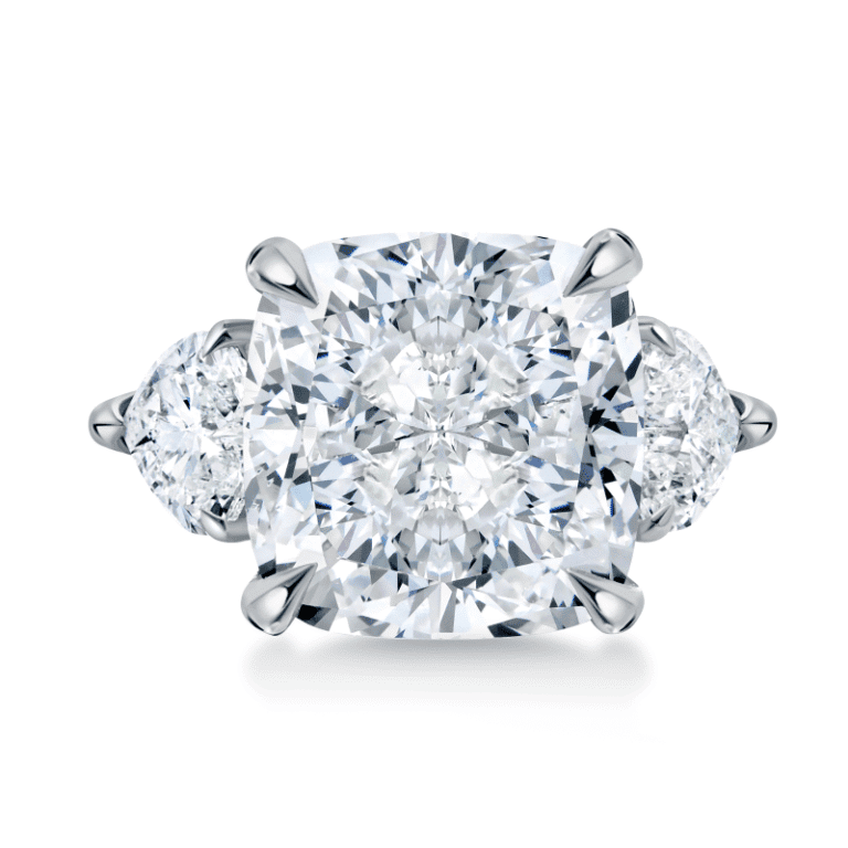 17 Carat D VS1 Cushion Cut Diamond Ring