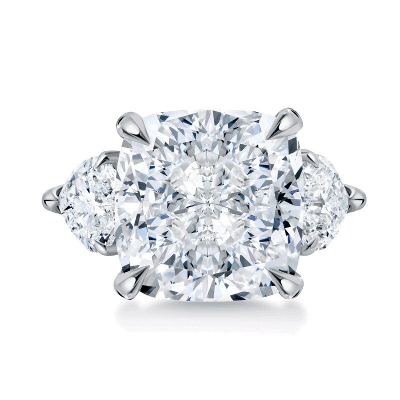 17 Carat D VS1 Cushion Cut Diamond Ring