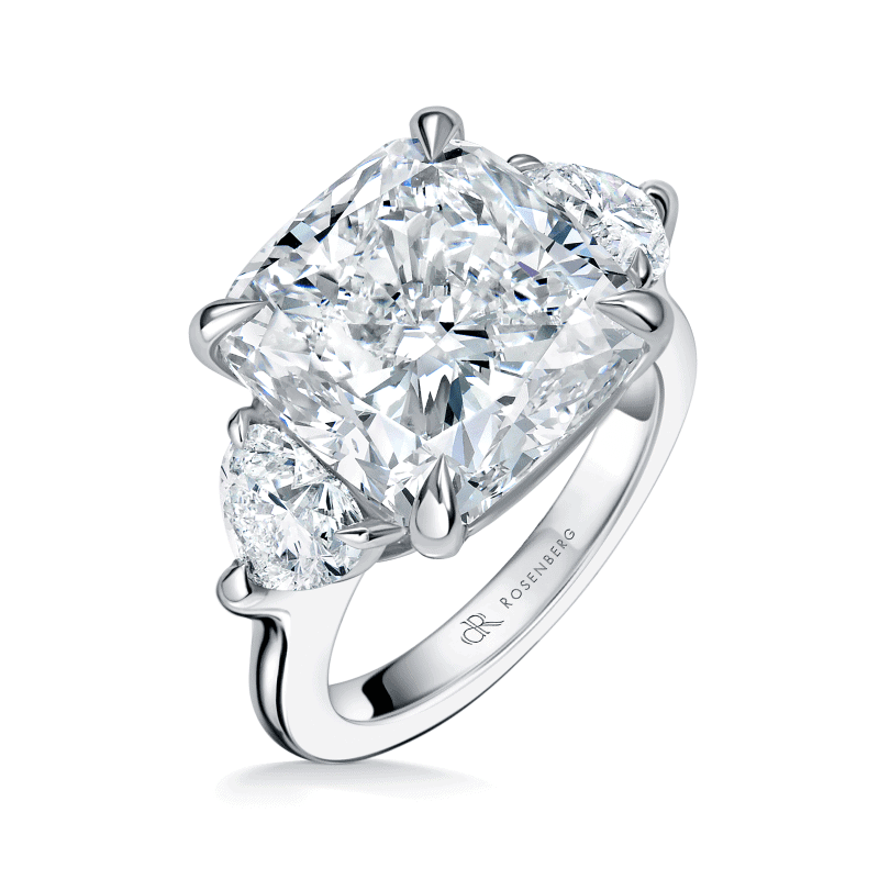 17 Carat D VS1 Cushion Cut Diamond Ring
