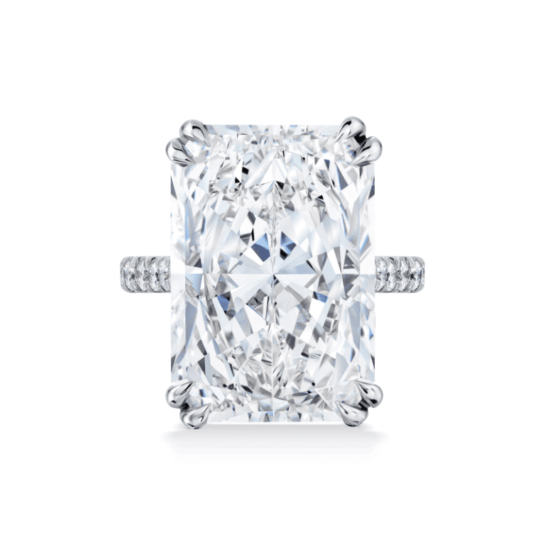 20 Carat I I1 Radiant Cut Diamond Ring