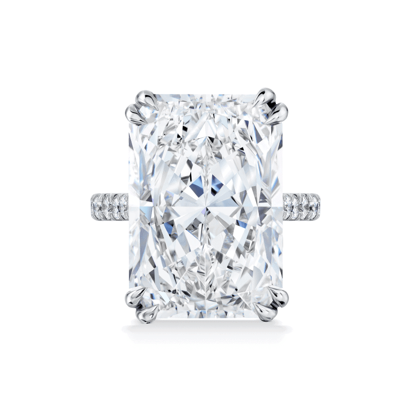 20 Carat I I1 Radiant Cut Diamond Ring