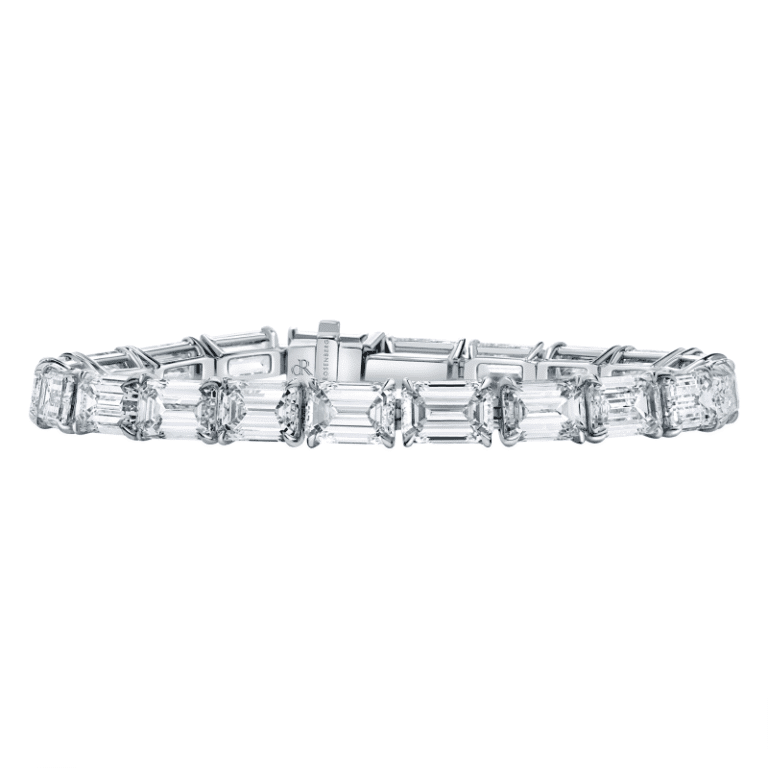 22ct D-F Flawless-VS2 Emerald Cut Diamond Bracelet
