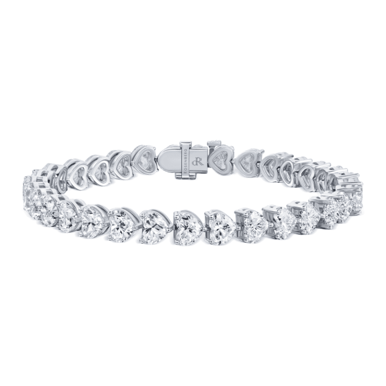 22ct D – F Flawless – VS2 Heart Shape Diamond Bracelet