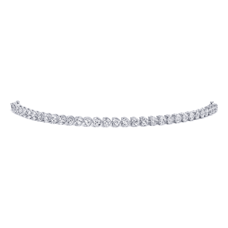 22ct D – F Flawless – VS2 Heart Shape Diamond Bracelet