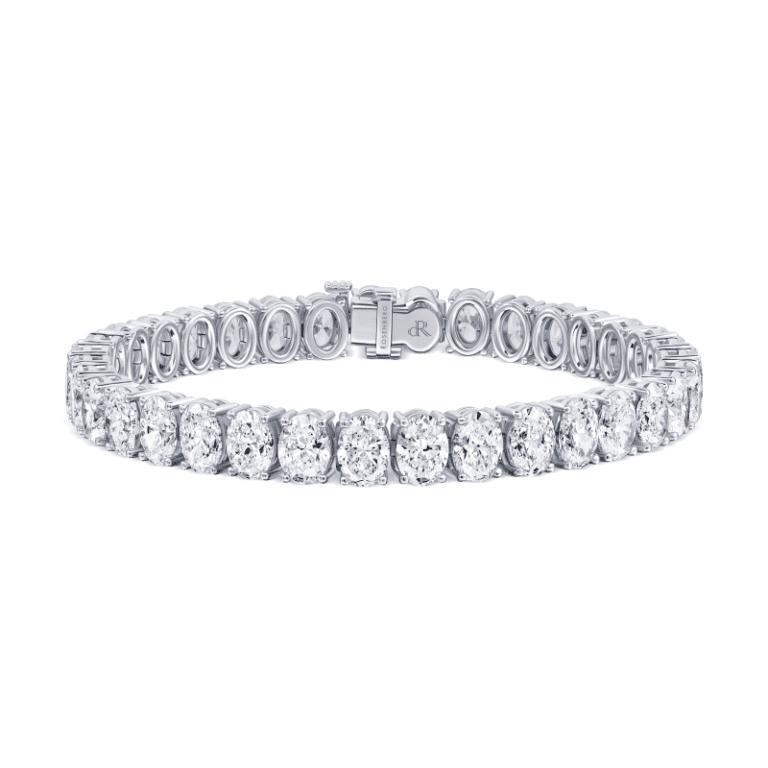 25 Carat D – F Flawless – VS2 Oval Cut Diamond Bracelet