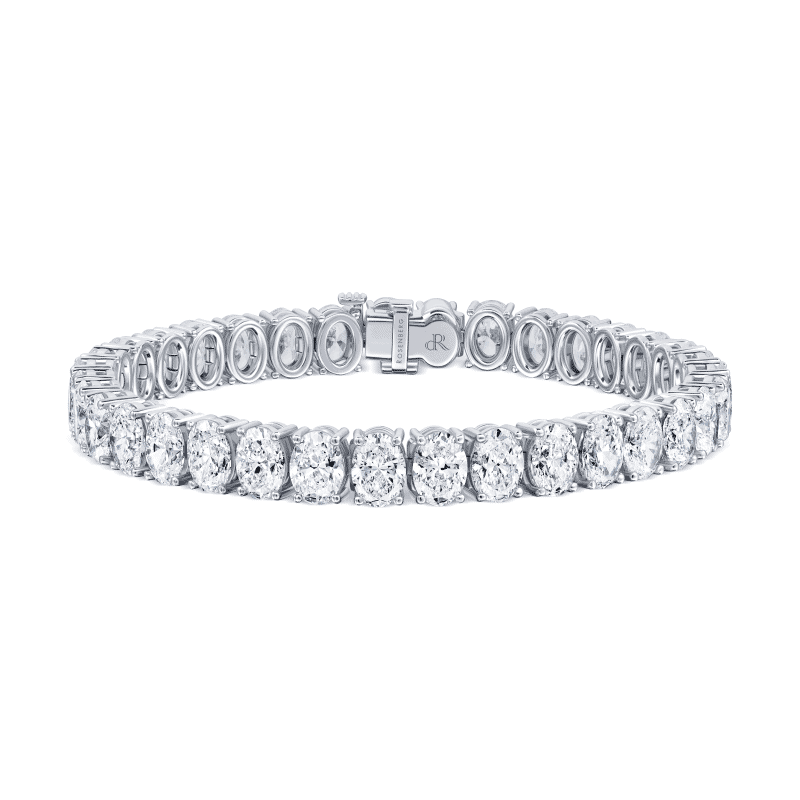 25 Carat D – F Flawless – VS2 Oval Cut Diamond Bracelet