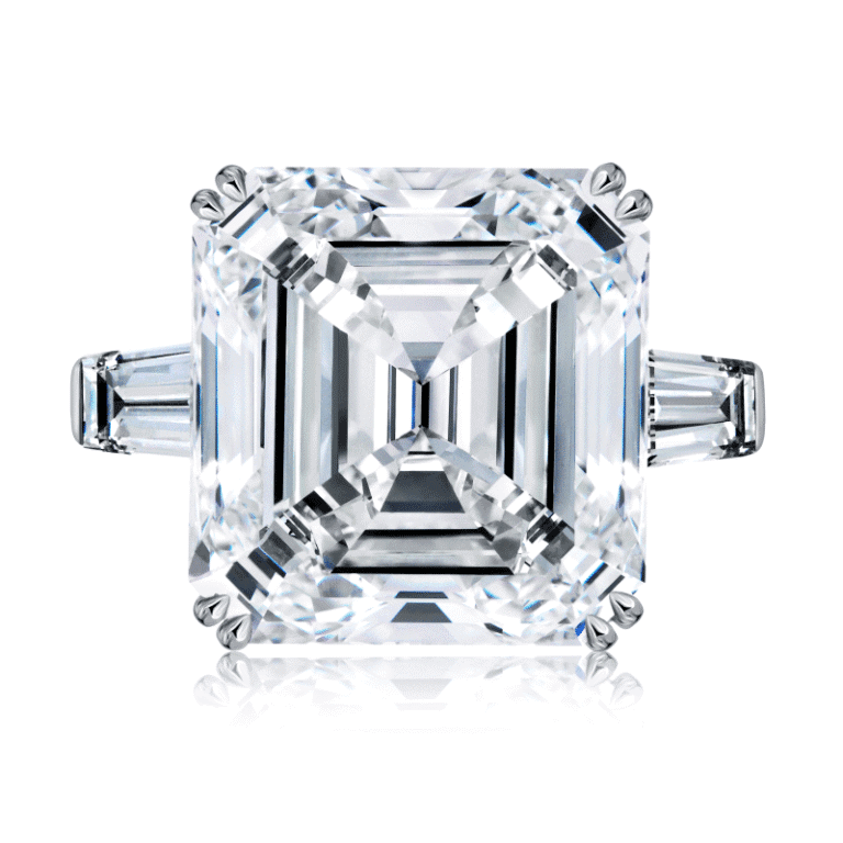 25 Carat D Flawless Asscher Cut Diamond Ring