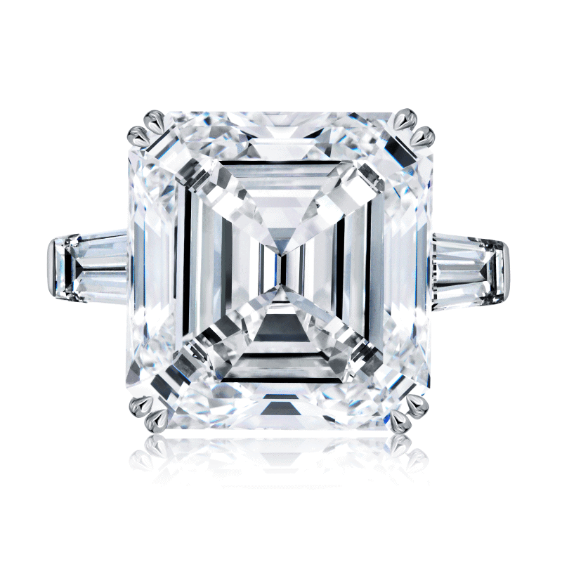 25 Carat D Flawless Asscher Cut Diamond Ring