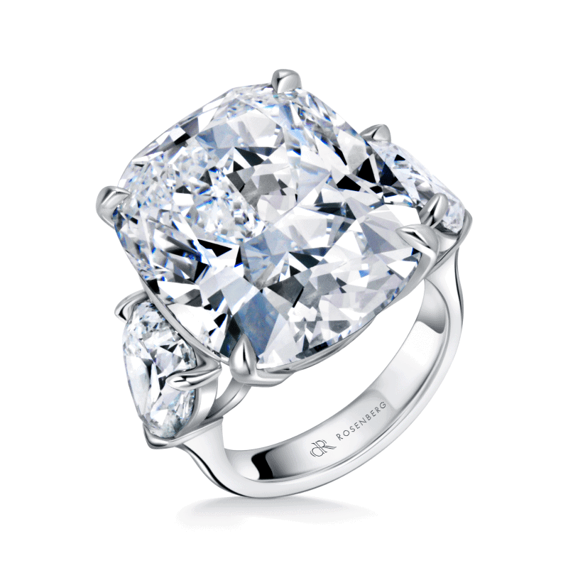 25 Carat D Flawless Cushion Cut Diamond Ring