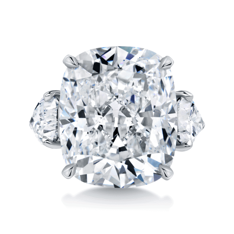 25 Carat D Flawless Cushion Cut Diamond Ring