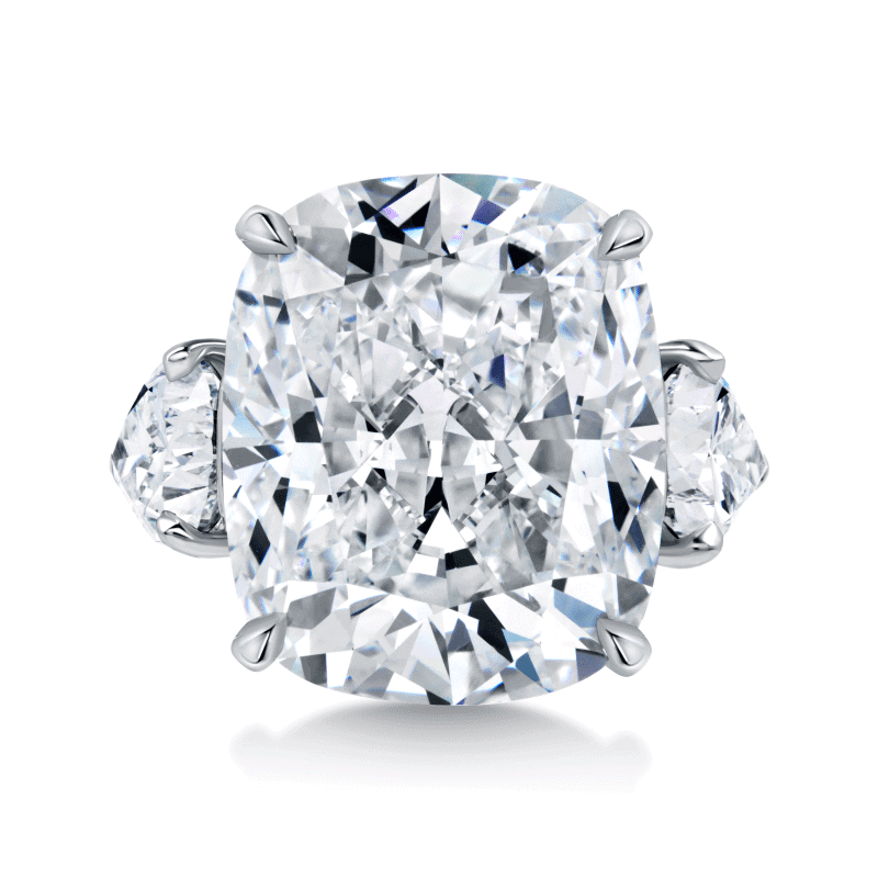 25 Carat D Flawless Cushion Cut Diamond Ring