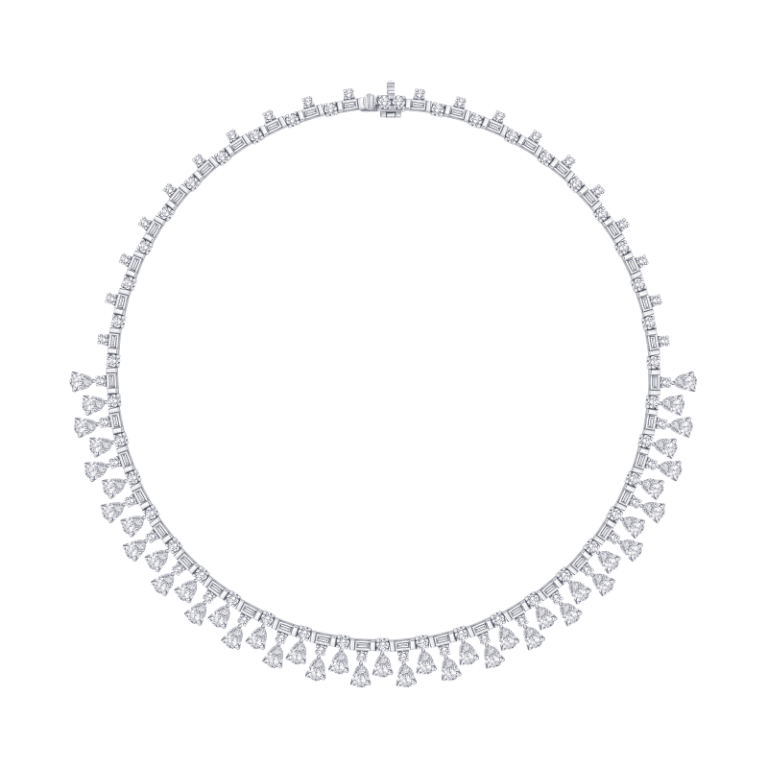 26 Carat F VS1 Multi Shape Diamond Necklace