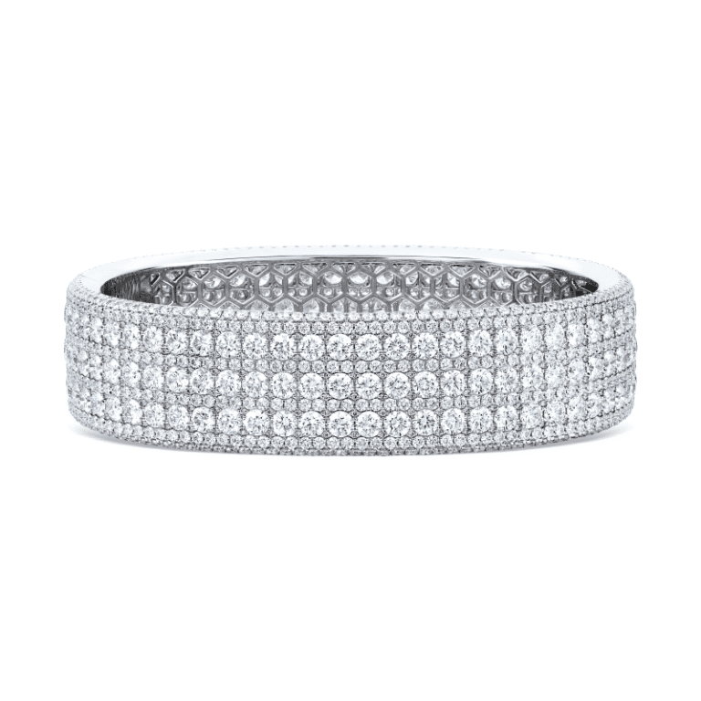 26 Carat D-Flawless-VS2 Medium Round Brilliant Cut Diamond Bangle
