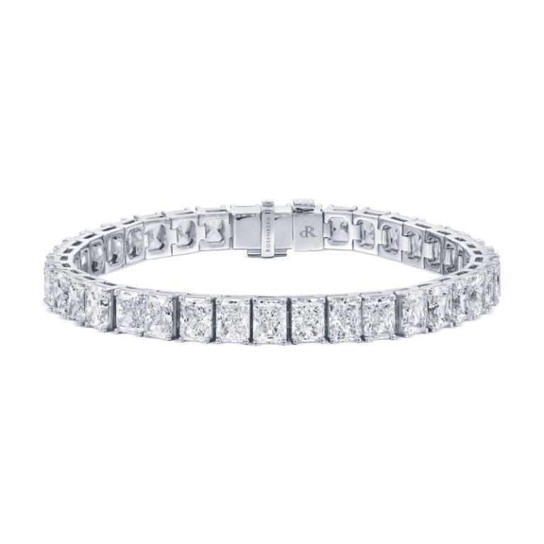 27 Carat D – F Flawless – VS2 Radiant Cut Diamond Bracelet