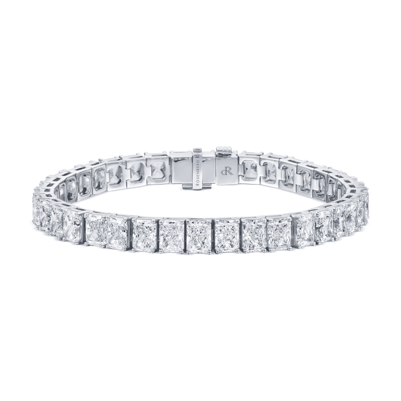 27 Carat D – F Flawless – VS2 Radiant Cut Diamond Bracelet